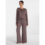 Joyspun Women's Cozy Lounge Collection Hacci Henley Top and Pants, 2-Piece Pajama Set, Sizes XS-3... | Walmart (US)