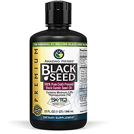 Amazing Herbs Premium Black Seed Oil - Cold Pressed Nigella Sativa Aids in Digestive Health, Immune  | Amazon (US)