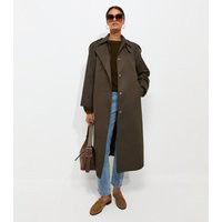 Women's Dark Khaki Cotton Belted Trench Coat New Look | New Look (UK)