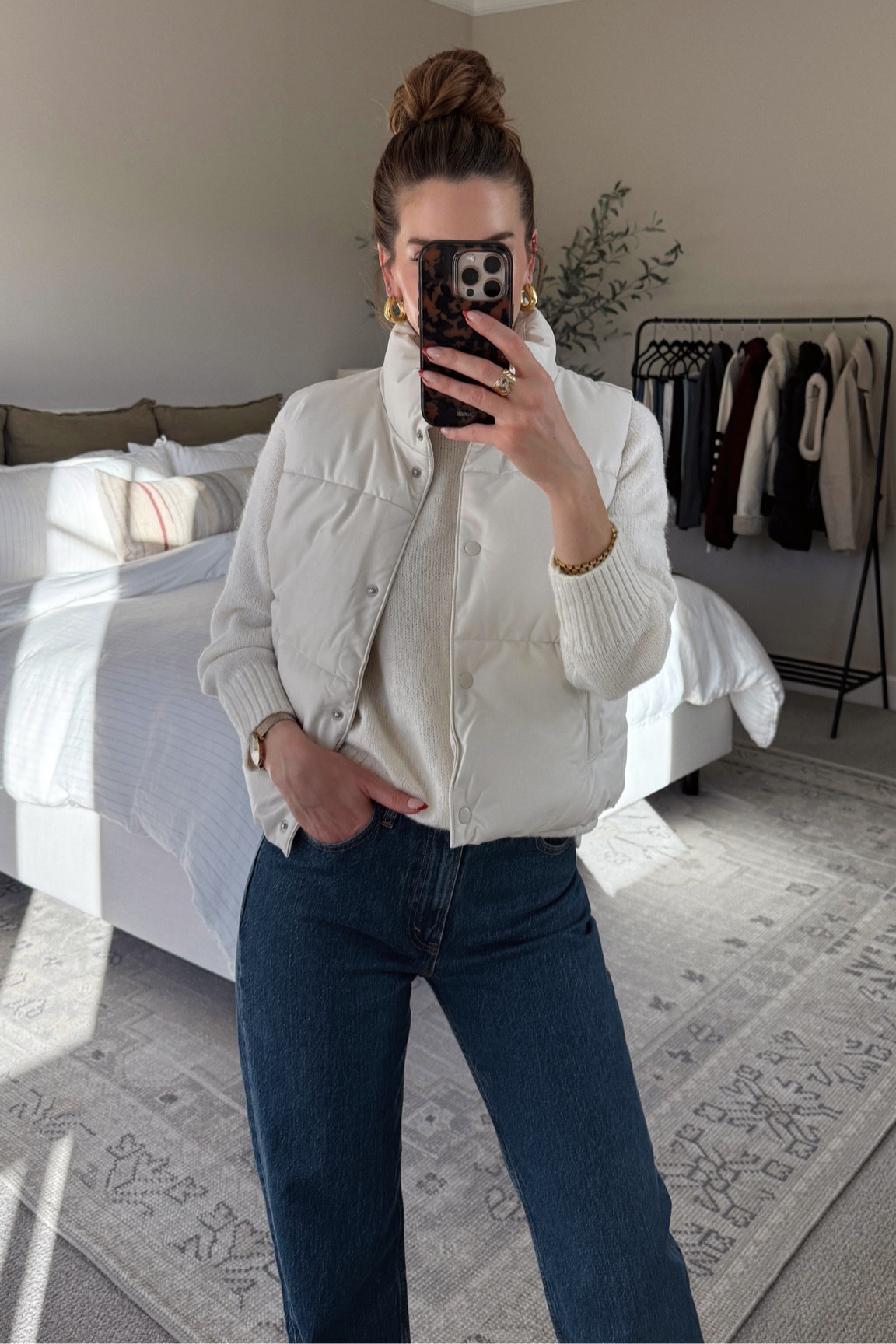 All about a faux leather vest paired with knits and denim! The mix of textures makes it interesting and it’s a practical outfit for running errands or meeting a friend for lunch. Wearing size small in the vest and sweater.

#LTKStyleTip #LTKHoliday #LTKSeasonal