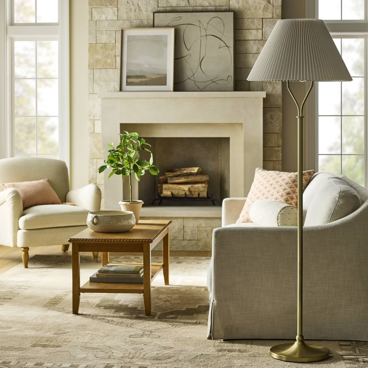 Brass Metal Stem Floor Lamp - Threshold™ designed with Studio McGee | Target