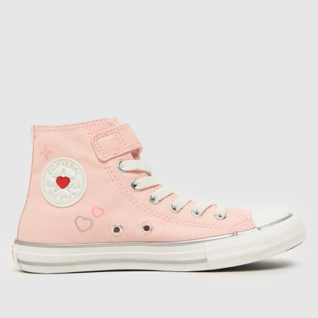 Kids Girls Junior Pale Pink Converse All Star Hi 1v Trainers | schuh | Schuh
