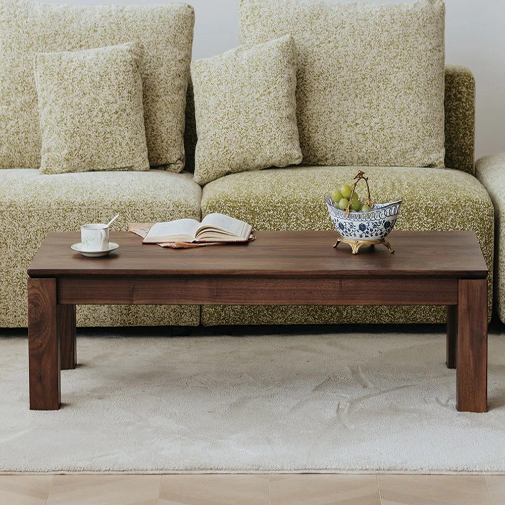 Modern walnut solid wood coffee table | Wayfair North America
