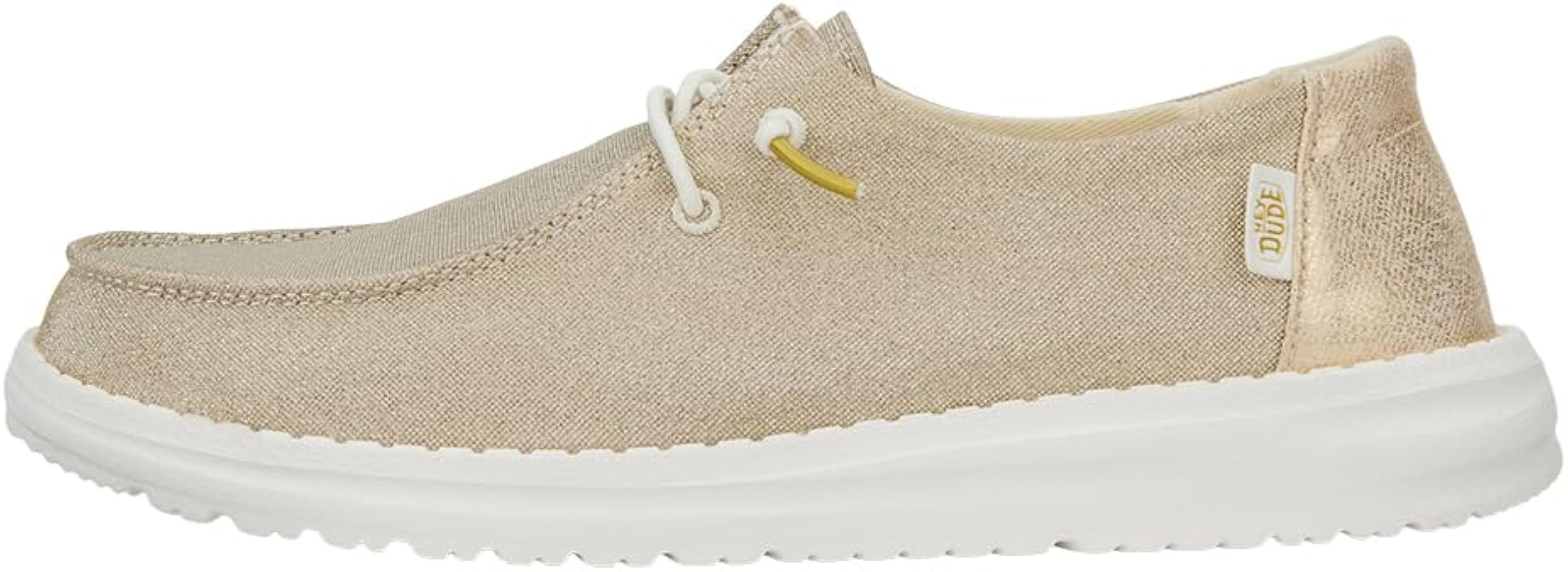 HEYDUDE Women’s Wendy Metallic Sparkle Slip-On Shoes | Stylish Fashion Loafers for Women | Ligh... | Amazon (US)