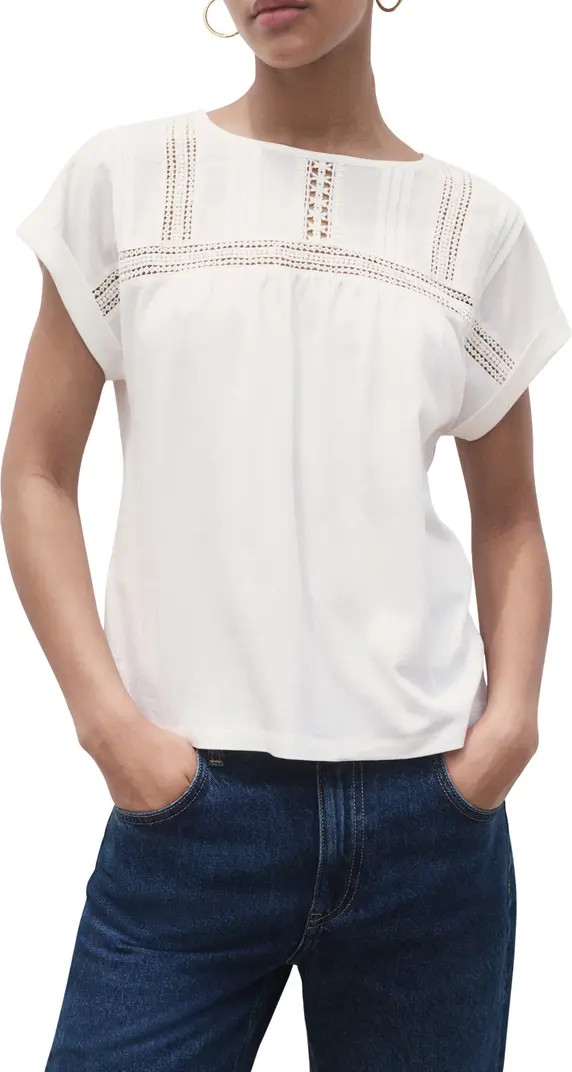 Openwork Cotton T-Shirt | Nordstrom
