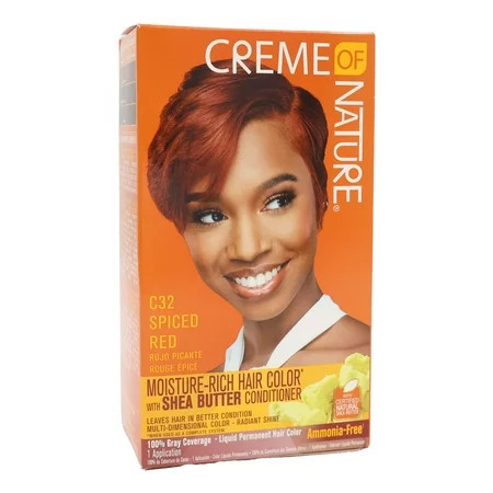 Creme Of Nature Moisture Rich Hair Color C32 Spiced Red Kit Pack of 2 | Walmart (US)