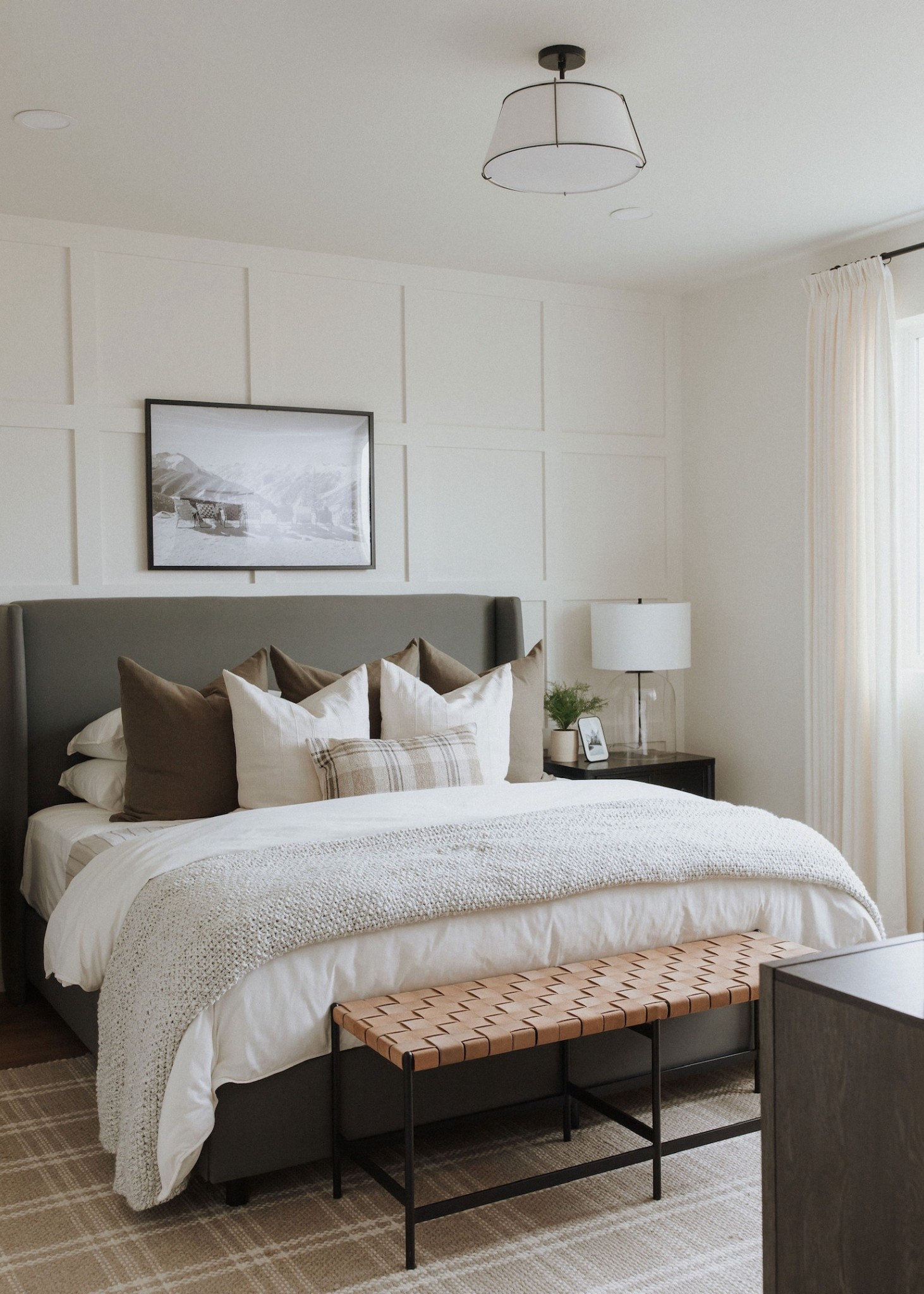 A master bedroom worth daydreaming about. We love this upholstered bed and the textured bench at the end brings in some beautiful contrast.

#LTKHome #LTKStyleTip