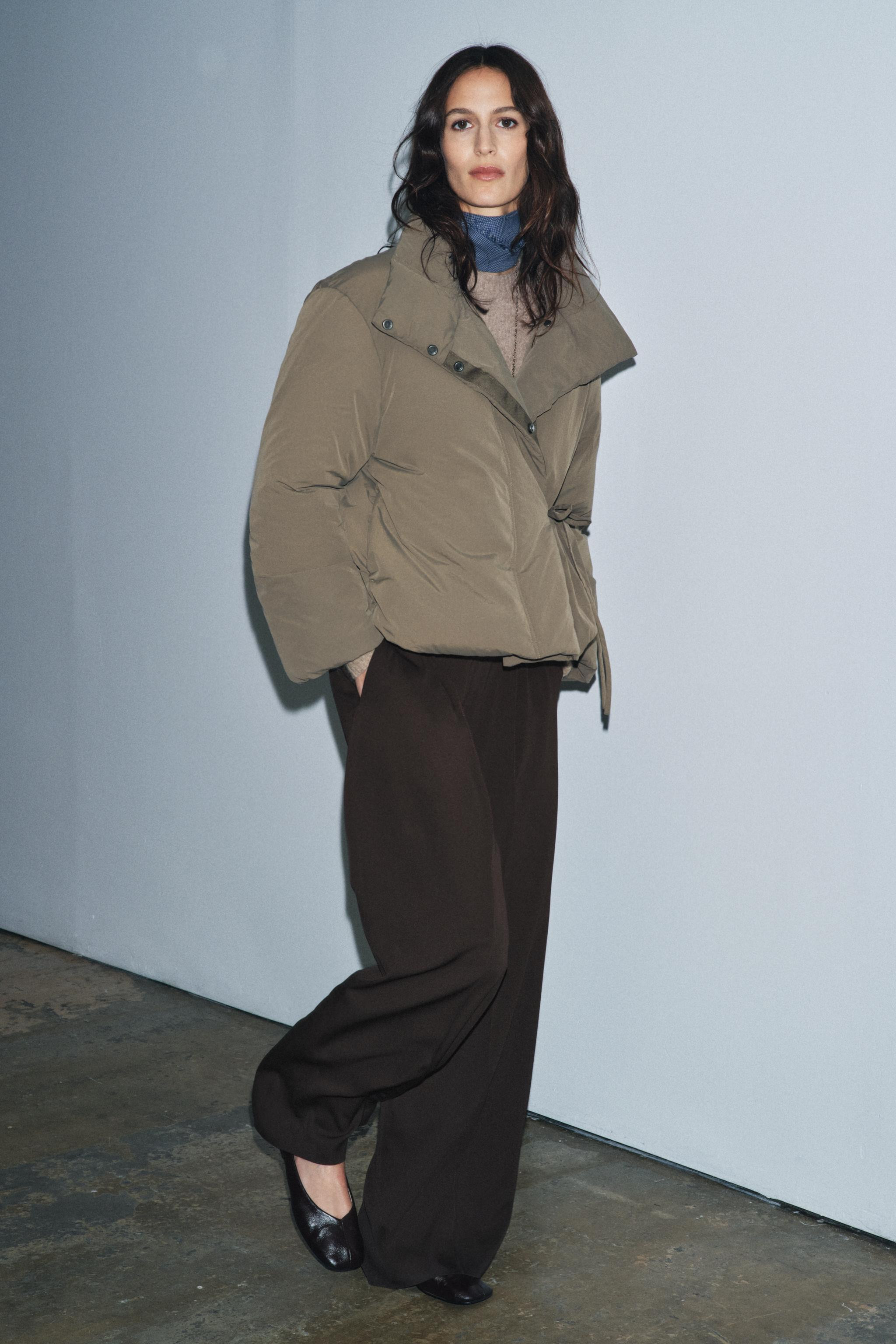 ZW COLLECTION SHORT PUFFER ANORAK WITH TIES | Zara US