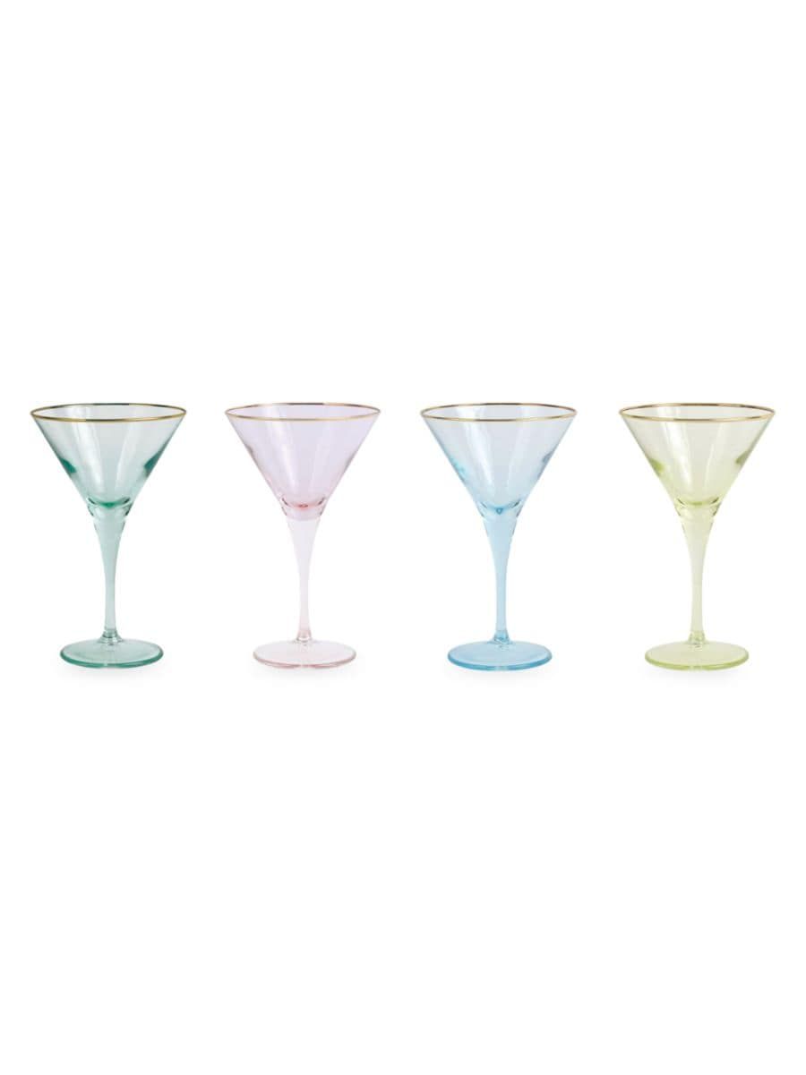 Rainbow 4-Piece Assorted Martini Glass Set | Saks Fifth Avenue