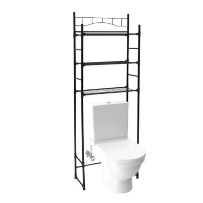 Juvale 65 inch 3 Tier Over the Toilet Storage Shelf, Bathroom Cabinet Shelving Space Saver Organi... | Target