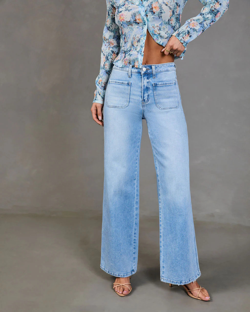 Serenna Super Stretch Wide Leg Jeans | VICI