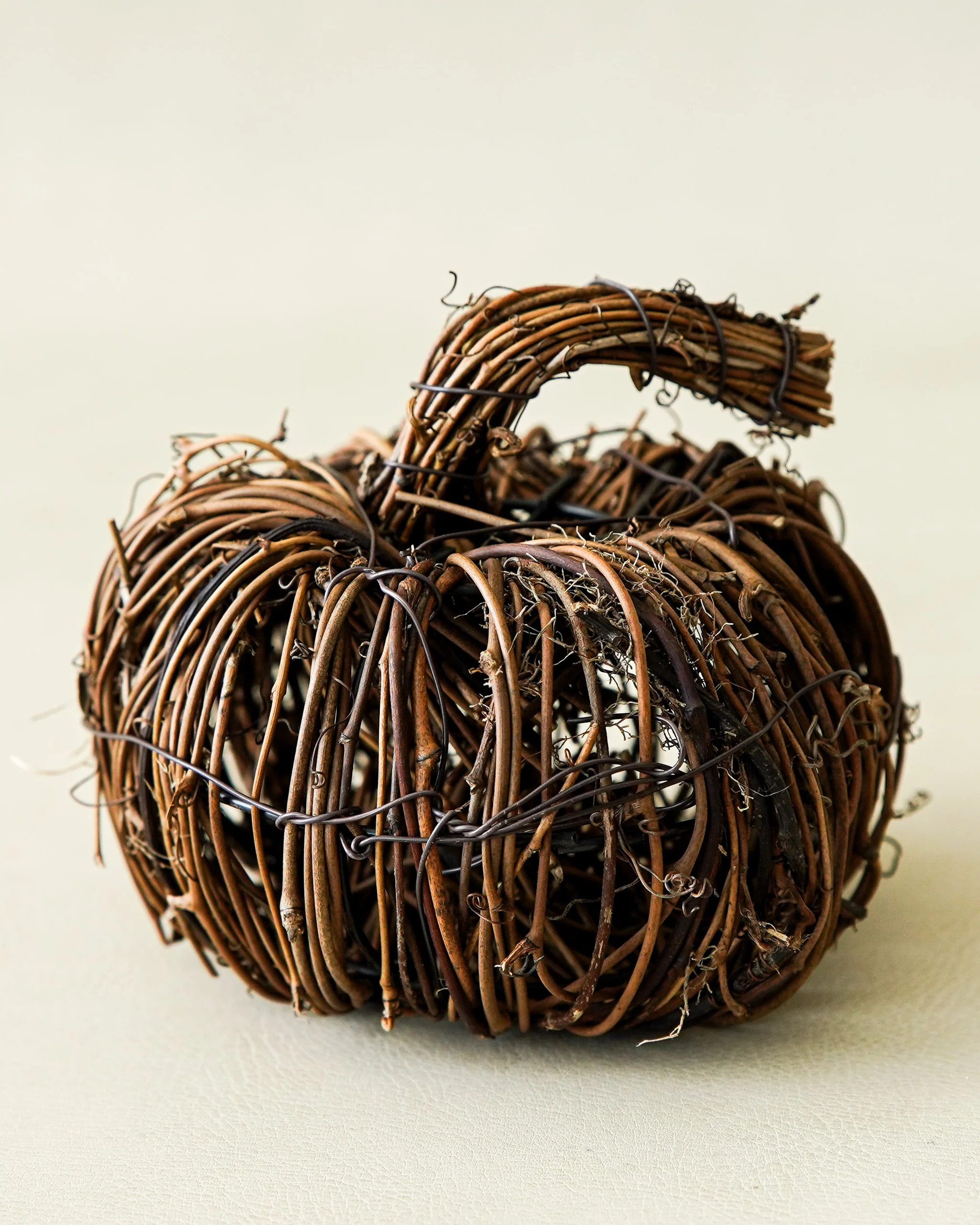 Rustic Twig Pumpkin Decor | Small | MJHome