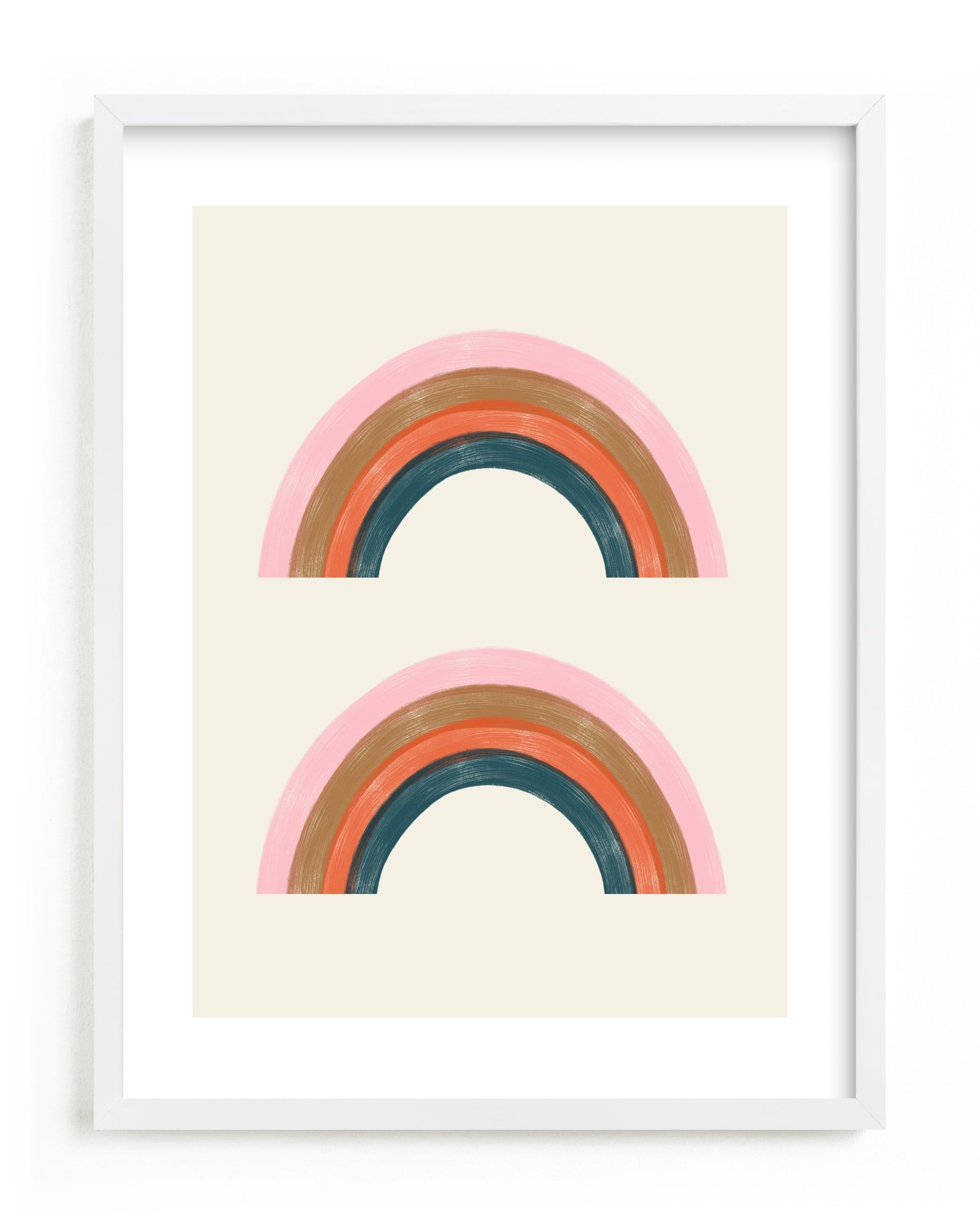 "Double Vintage Rainbow" - Painting Limited Edition Art Print by EMANUELA CARRATONI. | Minted