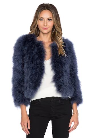 Away We Go Faux Fur Feather Jacket | Revolve Clothing