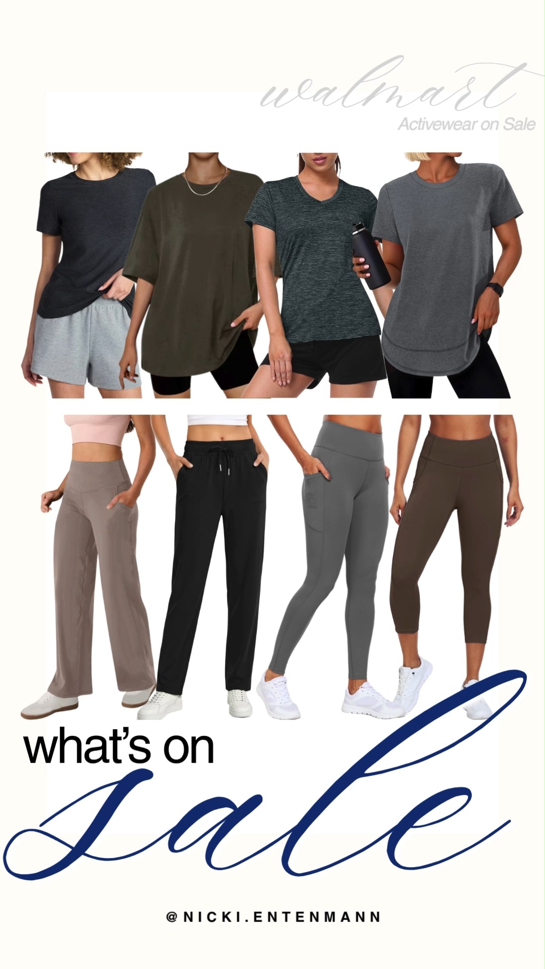 Shop the Walmart activewear sale to find incredible deals on comfy workout and lounge essentials. This selection highlights versatile basics like relaxed tees and athletic shorts paired with high-waisted leggings, joggers, and wide-leg sweatpants. Refresh your fitness wardrobe with these budget-friendly pieces perfect for the gym or running errands.

#walmartfinds #walmartsale #activewear #athleisure #workoutmotivation #fitnessfashion #loungewear #everydaystyle #casualootd #shoppinghaul 

 #LTKfitnessgoals #LTKActive #LTKSaleAlert