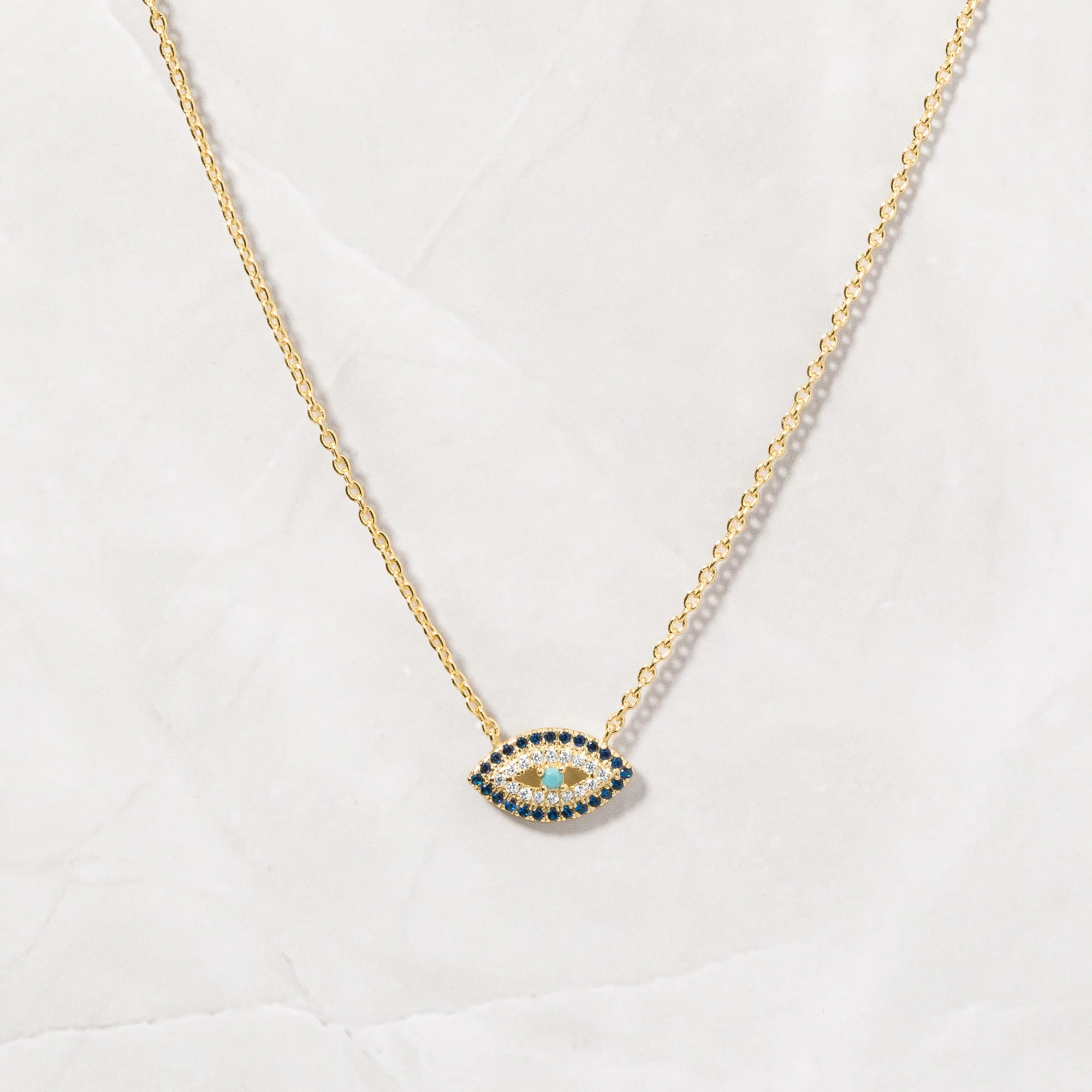 Sapphire Evil Eye Necklace | Sami Jewels