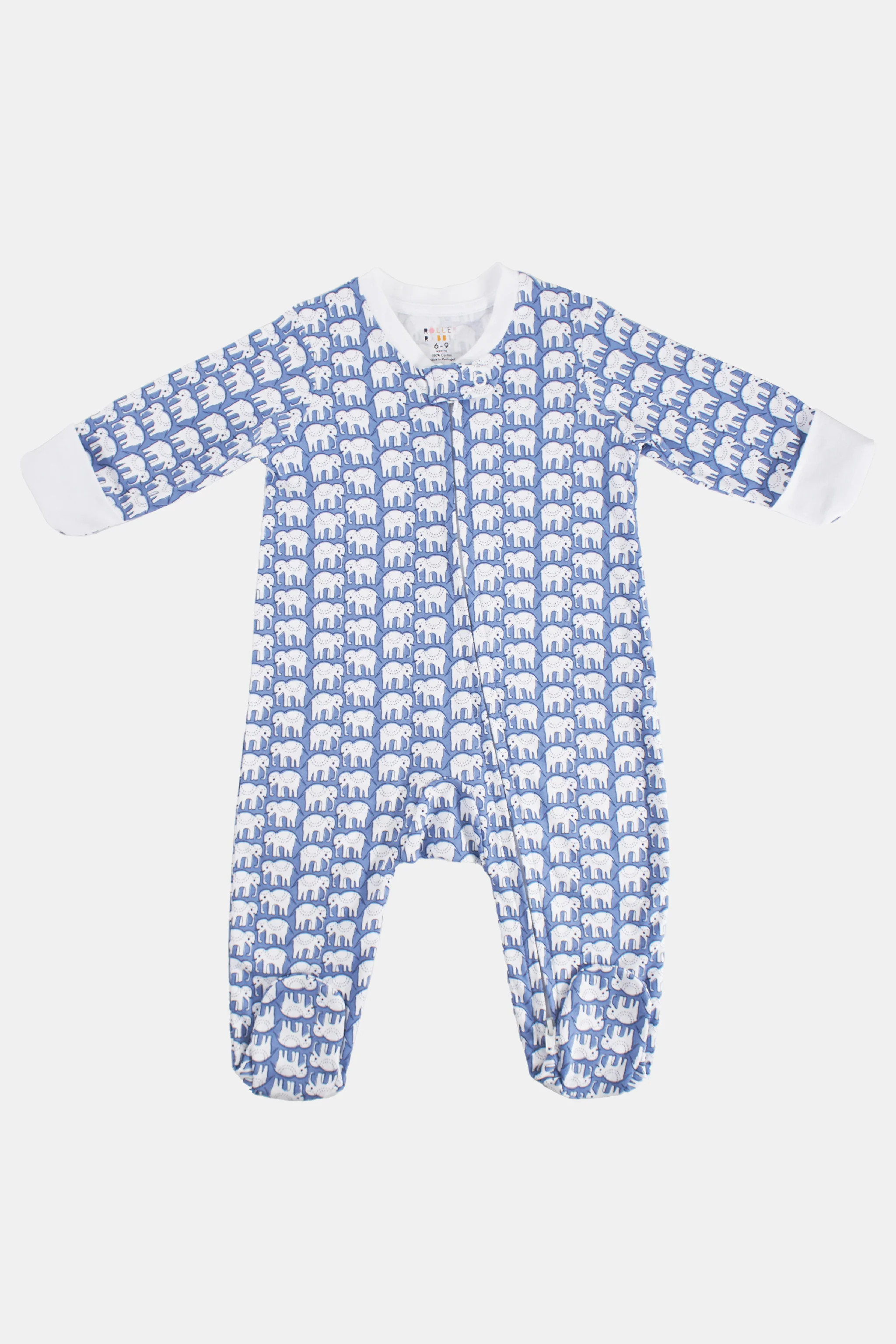 Infant Hathi Zipper Footie | Roller Rabbit | Roller Rabbit