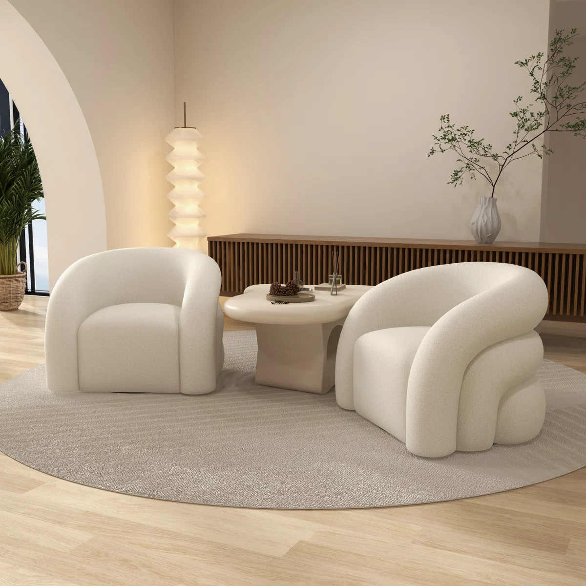 Coyle Upholstered Swivel Barrel Chair (Set of 2) | Wayfair North America
