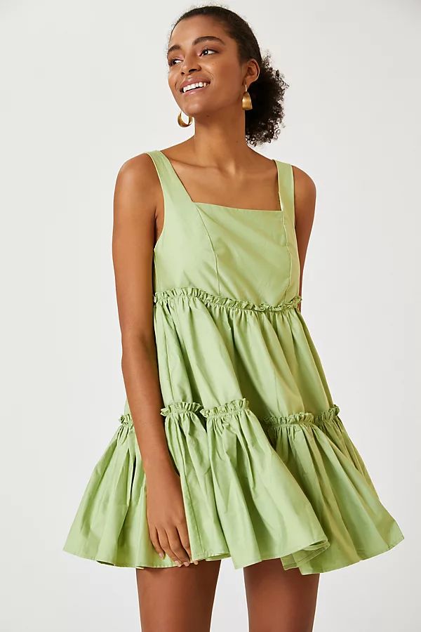 Aureta Studio Voluminous Mini Dress By Aureta Studio in Green Size XXS | Anthropologie (US)