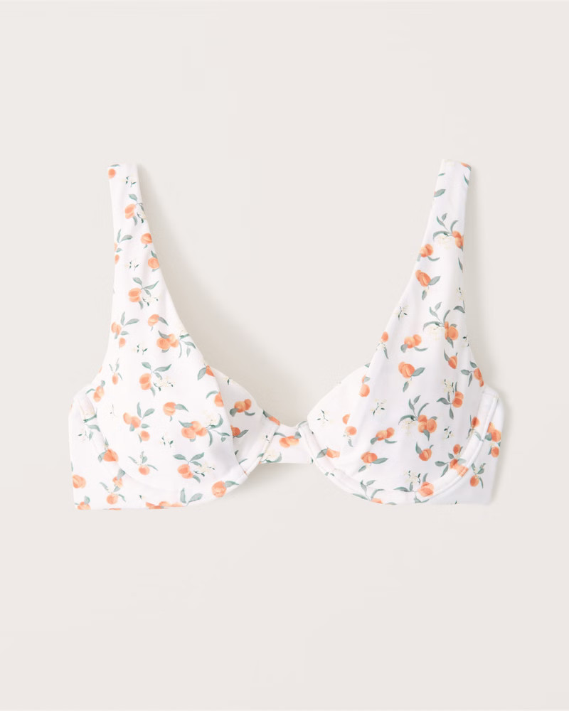 Underwire Squareneck Swim Top | Abercrombie & Fitch (US)
