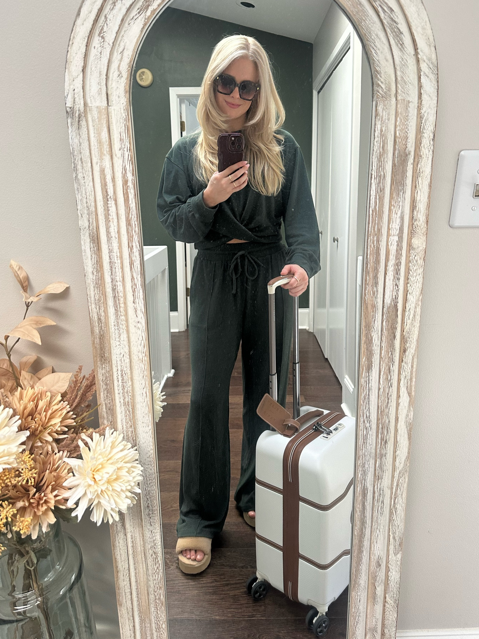 Heading to London! My favorite airport OOTD feat. this comfy yet chic 2-piece Amazon set (tall girl approved and under $45!) and my favorite Delsey Paris carry-on. Everything is on major sale for Black Friday and Cyber Monday! 

#LTKTravel #LTKGiftGuide #LTKSaleAlert