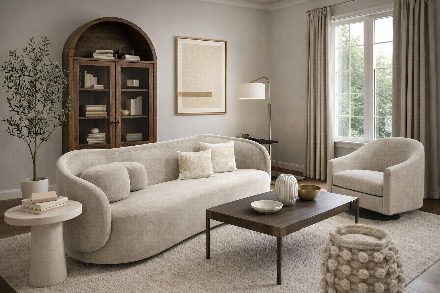 A room refresh inspired by warmth, texture, and timeless design. This curated edit blends soft curves, natural wood tones, and organic accents to create a space that feels inviting, grounded, and effortlessly elevated. 

 #LTKHome #LTKSaleAlert