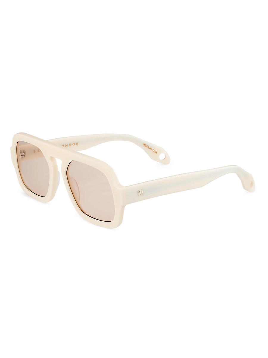 Women's Jane 54MM Sunglasses - Ivory White Light Brown | Saks Fifth Avenue