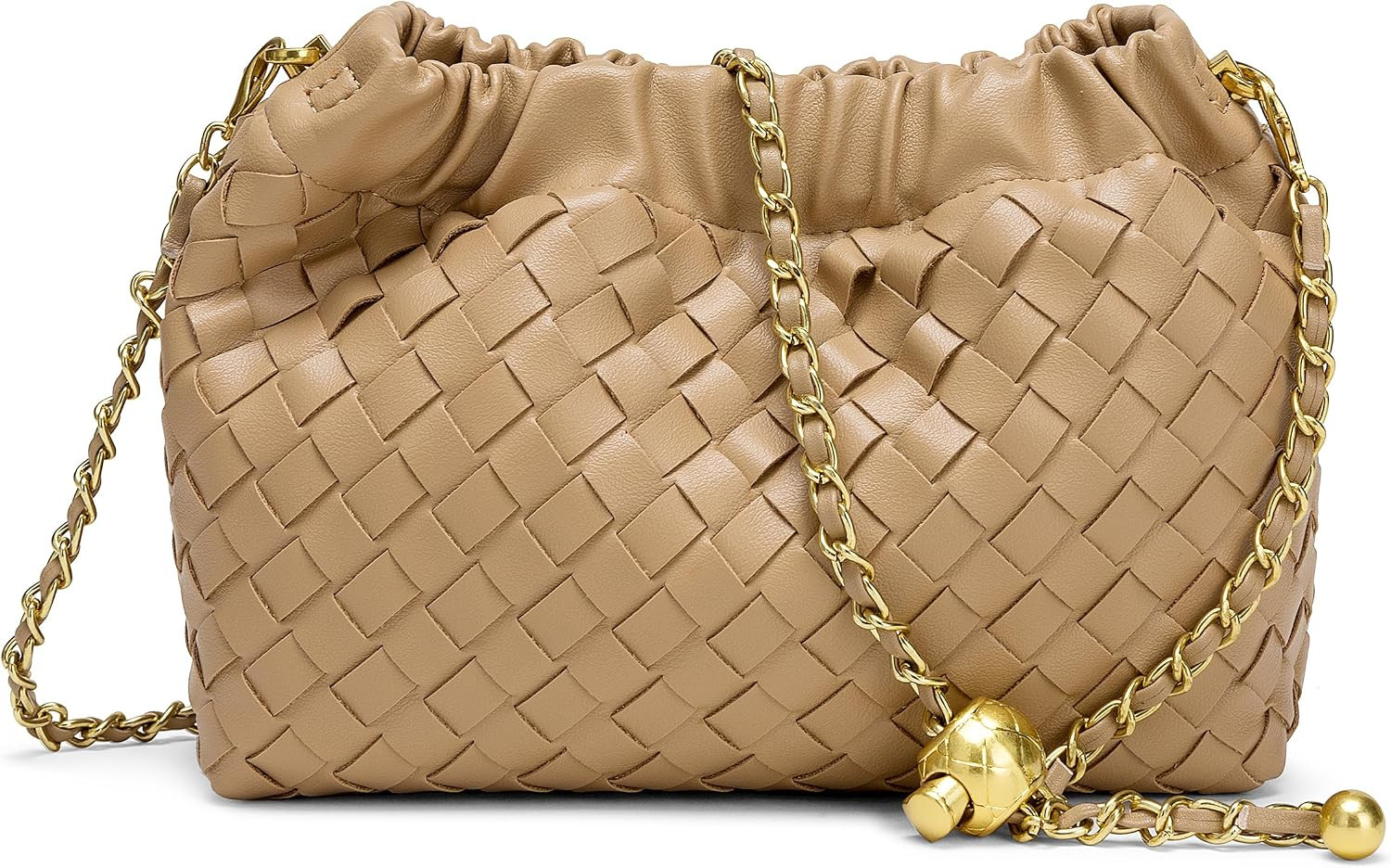 Joryin Woven Women's Crossbody Bag & Evening Purse, Trendy Dumpling Clutch & Hobo Cloud Shoulder Bag Trendy Dumpling Clutch | Amazon (US)