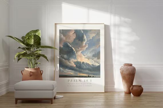 Psalm 19 the Heavens Declare the Glory of God Poster Clouds - Etsy | Etsy (US)