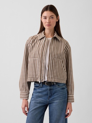 Relaxed Cropped Canvas Barn Jacket | Gap Factory