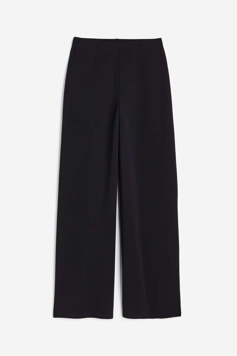 H & M - Wide-leg Jersey Pants - Black | H&M (US + CA)