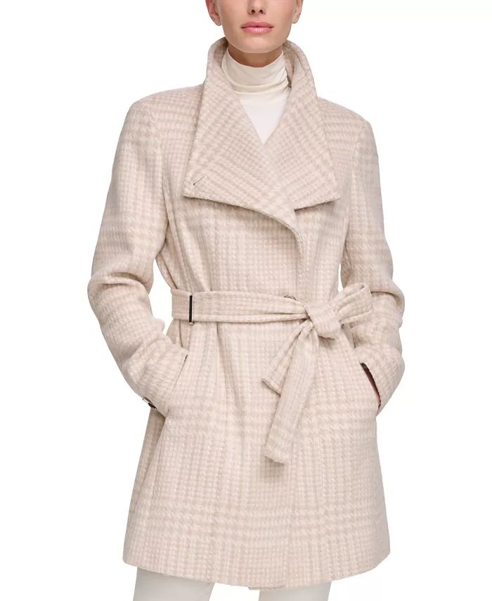 Women's Wool Blend Belted Wrap Coat, Created for Macy's | Macy's Canada
