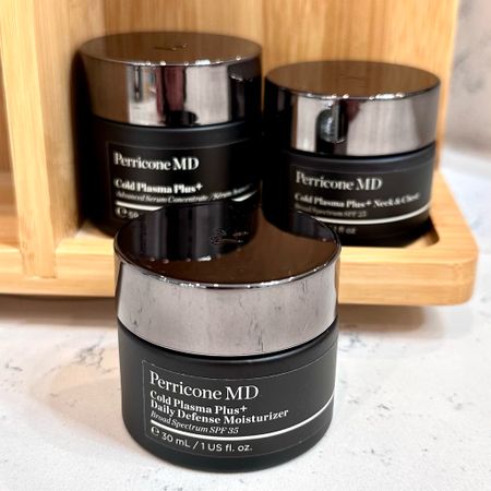Absolutely incredible score on this @Perricone MD Cold Plasma Serum + Moisturizing trio (with SPF) in today's @QVC TSV! (#ad) With coverage for your face, neck + chest this system works to firm, improve jowl sagging, dry skin, skin hydration, skin barrier function, the look of fine lines and wrinkles and brightens the look of uneven skin tone all while protecting from further sun damage! On TSV today for $139 (would be $435ish purchased separately - the serum ALONE is $155)!!! New customers can score it for $119 with HELLO20
#LoveQVC 


#LTKsalealert #LTKSeasonal #LTKbeauty