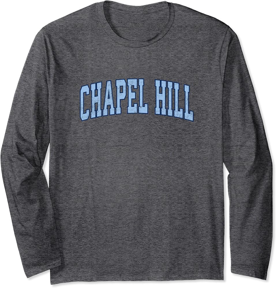 Chapel Hill North Carolina NC Vintage Athletic Sports Design Long Sleeve T-Shirt | Amazon (US)