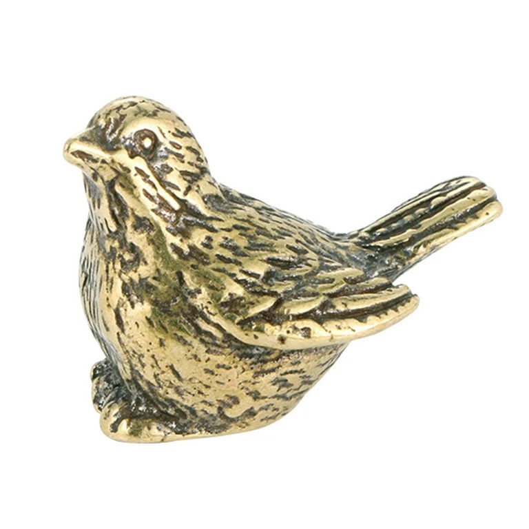 Howooi Retro Brass Sparrow Statue Home Desktop Decoration Small Brass Bird Figurine Golden | Walmart (US)