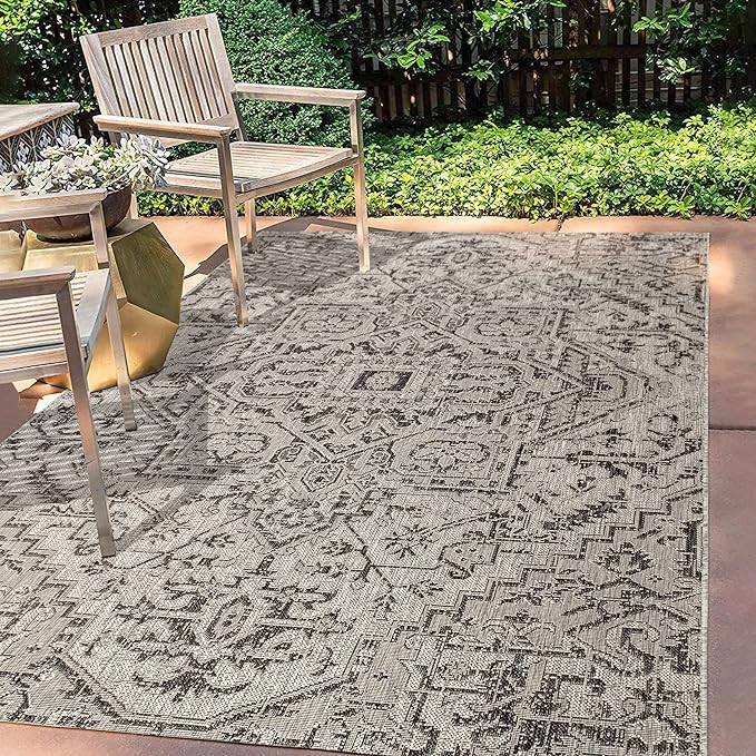 JONATHAN Y SMB105D-8 Estrella Bohemian Medallion Textured Weave Indoor Outdoor Area Rug Coastal B... | Amazon (US)
