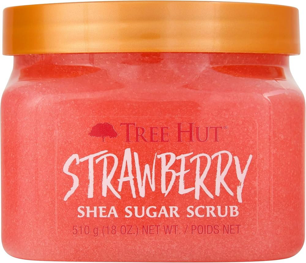 Tree Hut Strawberry Shea Sugar Exfoliating & Hydrating Body Scrub, 18 oz | Amazon (US)