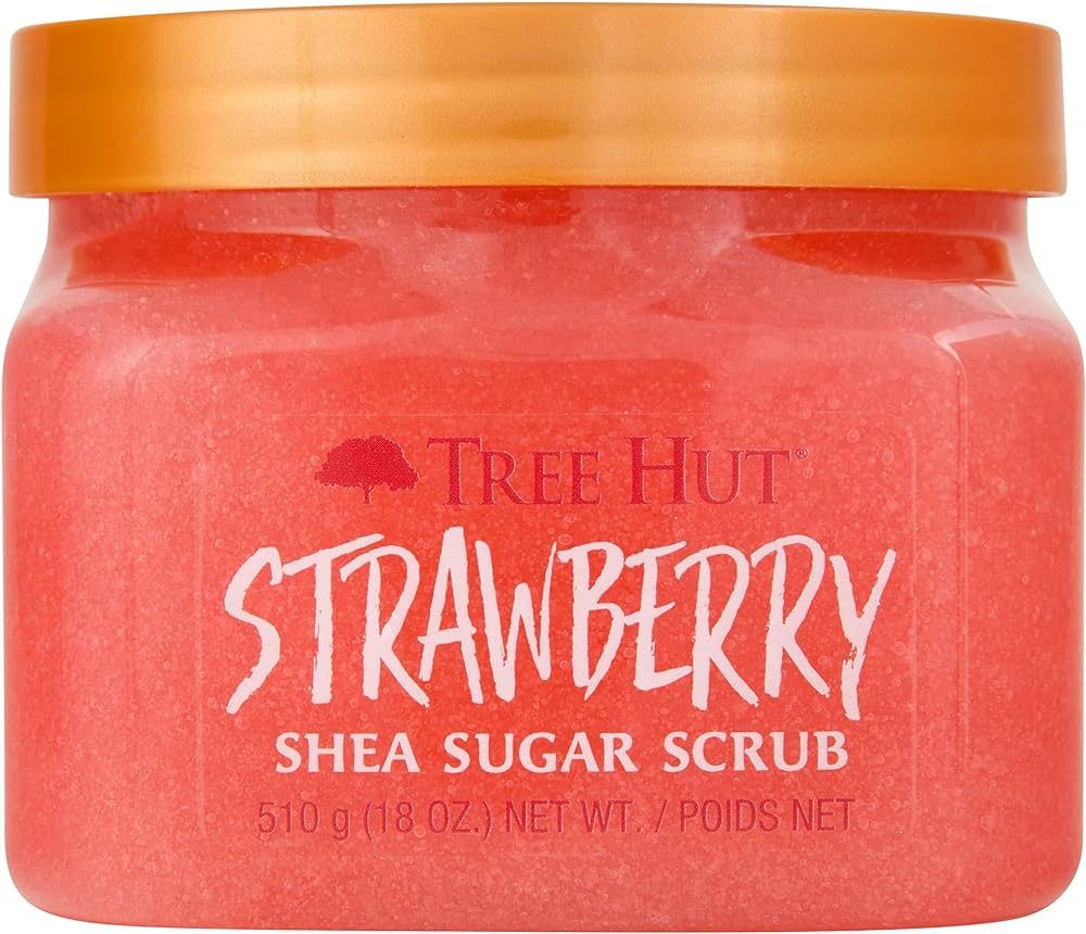 Tree Hut Strawberry Shea Sugar Exfoliating & Hydrating Body Scrub, 18 oz | Amazon (US)