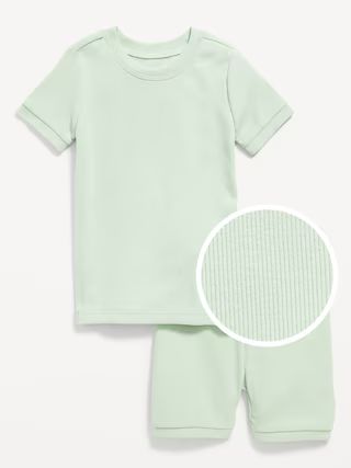 Unisex Snug-Fit Ribbed Pajama Set for Toddler & Baby | Old Navy (US)
