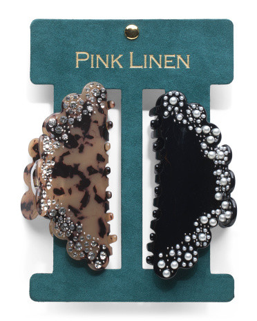 2pk Tortoise Shell And Faux Pearl Hair Clip Set | Marshalls
