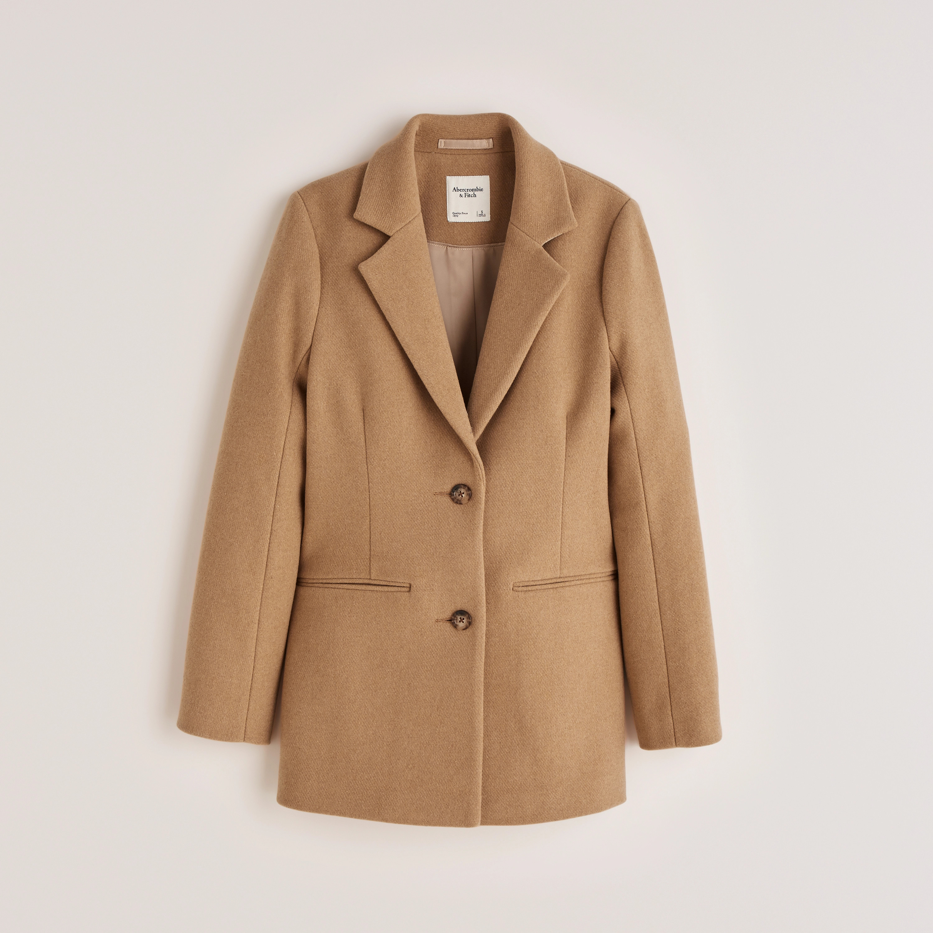 Wool-Blend Blazer Coat | Abercrombie & Fitch (US)