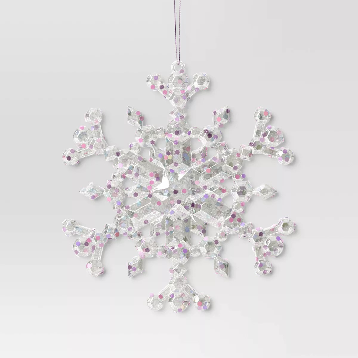 5" Christmas Iridescent Plastic Snowflake Ornament - Wondershop™ | Target