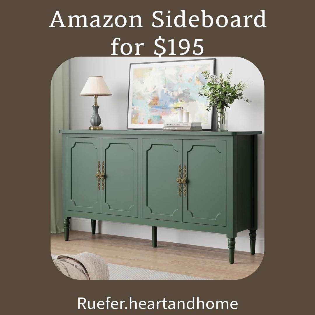 This green sideboard caught my eye and it has other color options. Put two of these together for an even larger surface area. 

#LTKSaleAlert #LTKSeasonal #LTKHome
