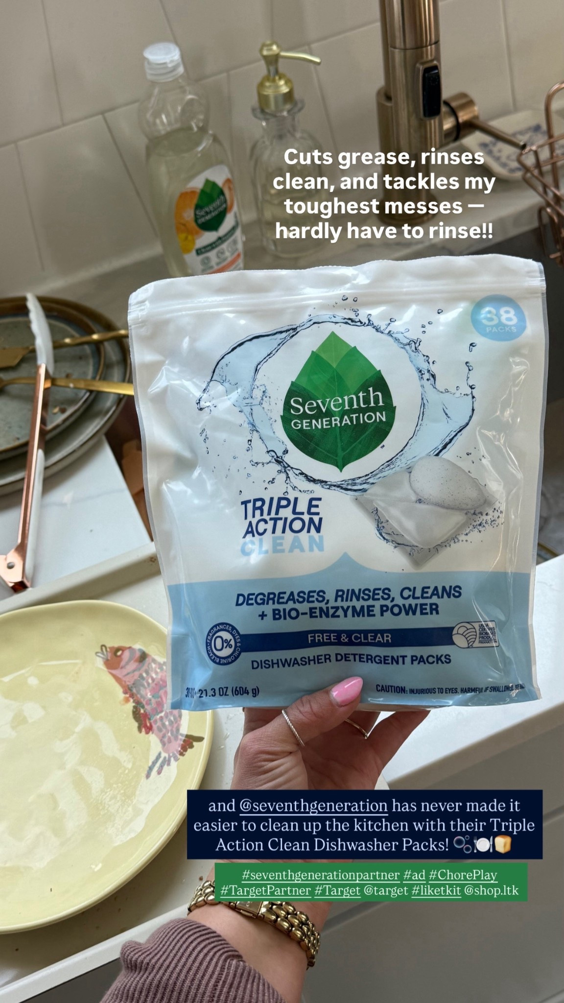 #seventhgenerationpartner #TargetPartner #ad Seventh Generation has never made it easier to clean up the kitchen with their Triple Action Clean Dishwasher Packs! Now we have more time to love on each other ❤️‍🔥

Their packs cut grease, rinses clean, and tackles my toughest messes — hardly have to rinse!! Shop now at Target!!  @seventhgeneration @target #liketkit #choreplay #target 

#LTKHome #LTKdayinmylife #LTKfoodie