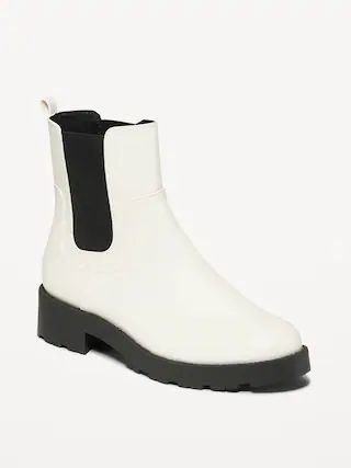 Faux-Leather Chelsea Boots for Women | Old Navy (US)