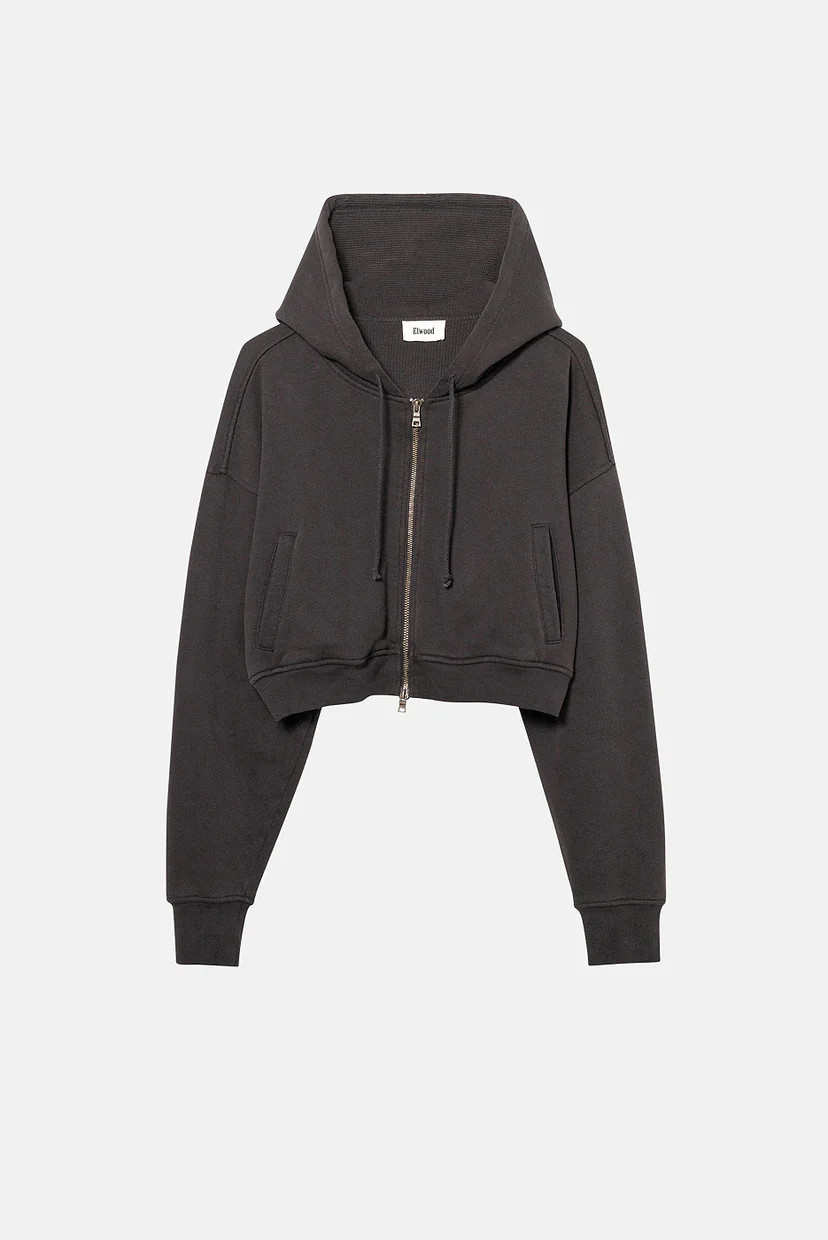 BABYDOLL CROP ZIP HOODIE | Elwood Clothing