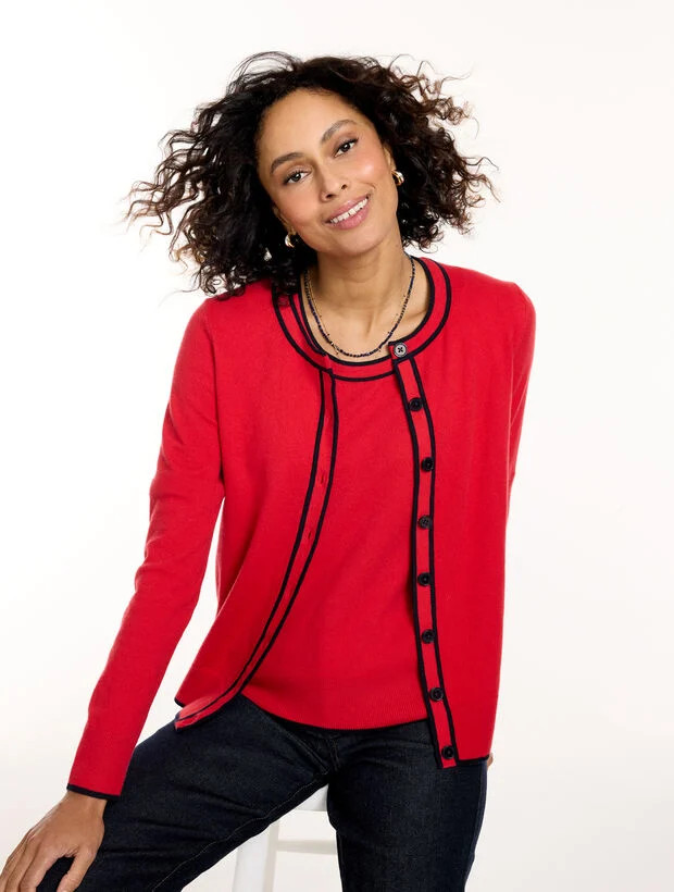 Charming Cardigan - Tipped | Talbots