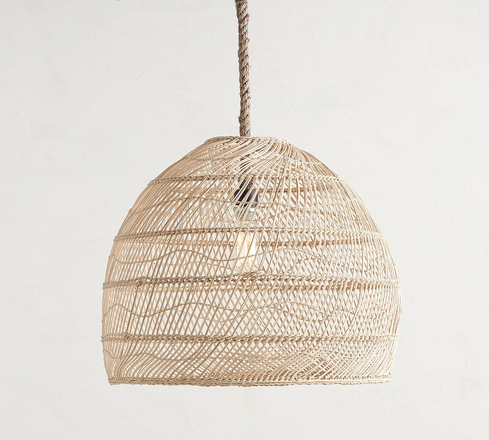 Flora Rattan Pendant (19"-23") | Pottery Barn (US)