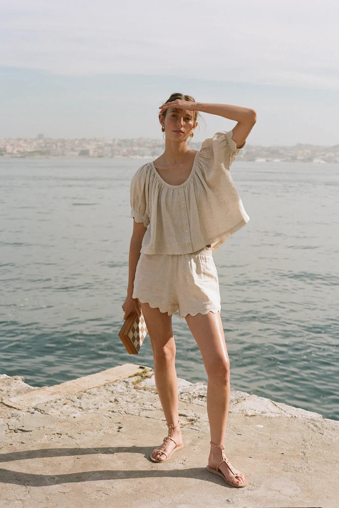Natural Linen Tully Top | Tuckernuck (US)