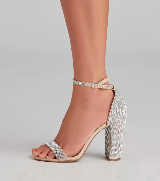 Step Out And Sparkle Block Heels | Windsor Stores
